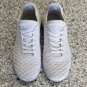 APL Ivory Knit Athletic Shoes